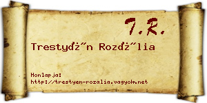 Trestyén Rozália névjegykártya
